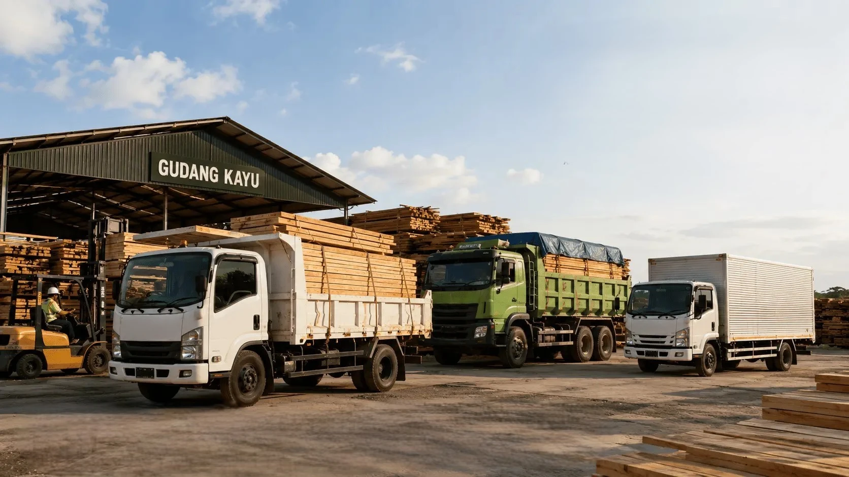 Pengiriman Logistik Kayu